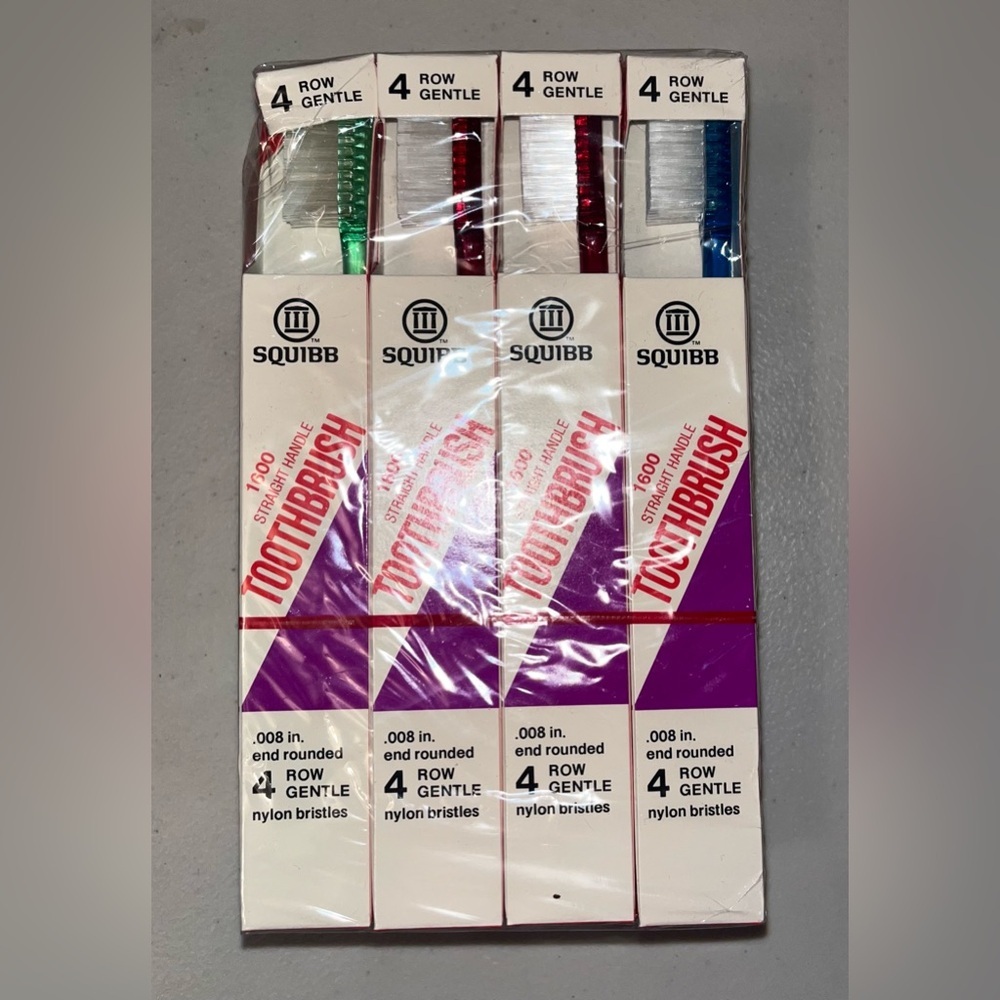 New Squibb 4 Row Gentle Toothbrush Set